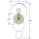 Luna Bath Sconce Wall Light in Matte White and Antique Gold