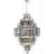Addis 20 Light 31.5 inch Polished Chrome Chandelier Ceiling Light in Tronchi Glass Smoke