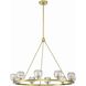 Aragon 10 Light 36 inch Soft Brass Chandelier Ceiling Light