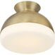 Gidget 1 Light 10.25 inch Vibrant Gold Flush Mount Ceiling Light