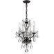 Traditional Crystal 4 Light 11 inch English Bronze Mini Chandelier Ceiling Light in Clear Hand Cut