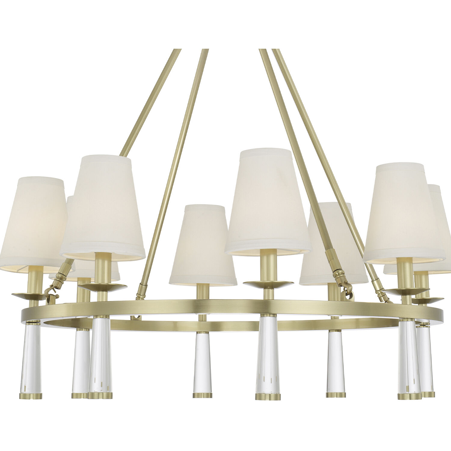 Baxter 8 Light 31.5 inch Aged Brass Chandelier Ceiling Light