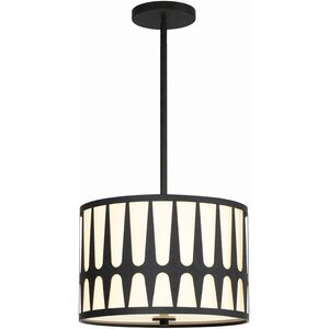 Royston 3 Light 15 inch Black Mini Chandelier Ceiling Light in Antique White