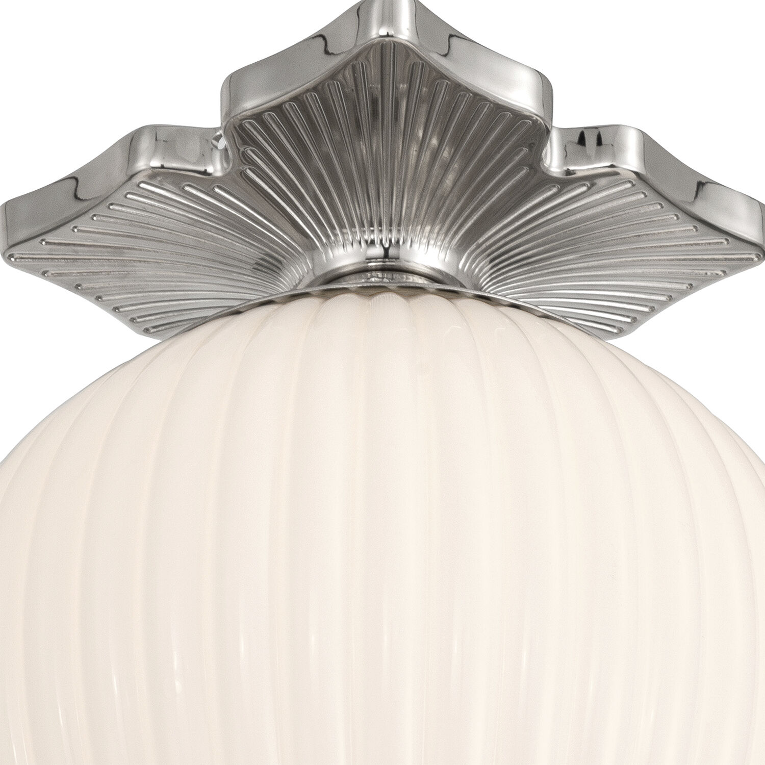 Orly 1 Light 10 inch Polished Nickel Semi Flush Ceiling Light