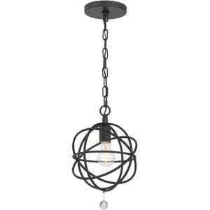 Solaris 1 Light 9 inch Black Mini Pendant Ceiling Light