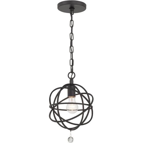Solaris 1 Light 9 inch Black Mini Pendant Ceiling Light