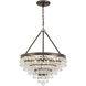 Calypso 6 Light 20 inch Vibrant Bronze Chandelier Ceiling Light