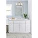 Fulton 3 Light 23.25 inch Antique Gold Bathroom Vanity Light Wall Light in White