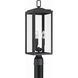 Byron 3 Light 22.25 inch Matte Black Outdoor Post