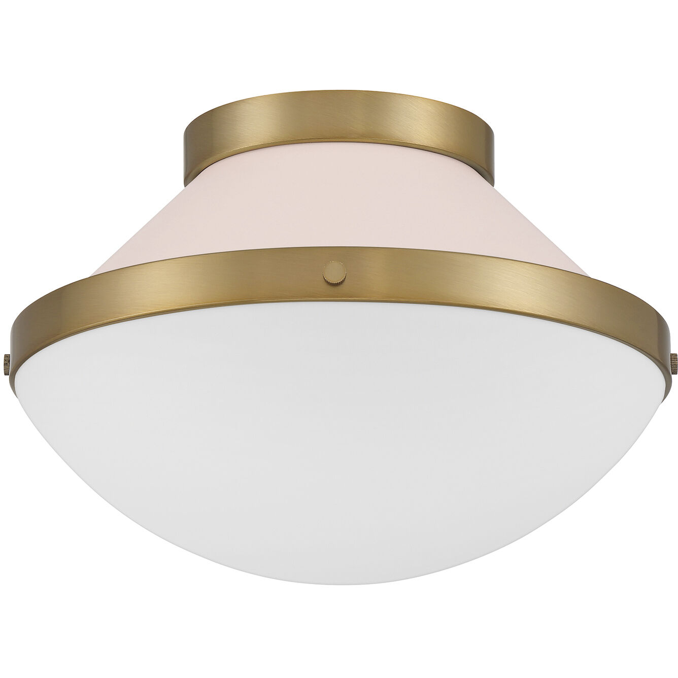 Xander 1 Light 12.25 inch Vibrant Gold Flush Ceiling Light in Vibrant Gold and Blush