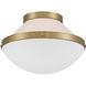 Xander 1 Light 12.25 inch Vibrant Gold and Blush Flush Mount Ceiling Light