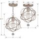 Solaris 1 Light 9 inch Olde Silver Mini Pendant Ceiling Light