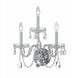 Traditional Crystal Sconce Wall Light in Clear Spectra, Polished Chrome