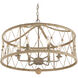 Brixton 6 Light 24 inch Burnished Silver Chandelier Ceiling Light