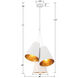 Alston 3 Light 20 inch Matte White/Antique Gold Pendant Ceiling Light in Matte White and Antique Gold