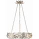 Broche 6 Light 18 inch Antique Silver Chandelier Ceiling Light