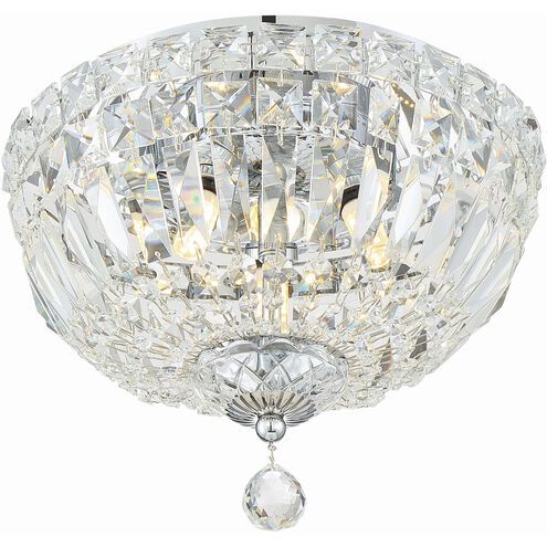 Roslyn 3 Light 10 inch Polished Chrome Flush Ceiling Light