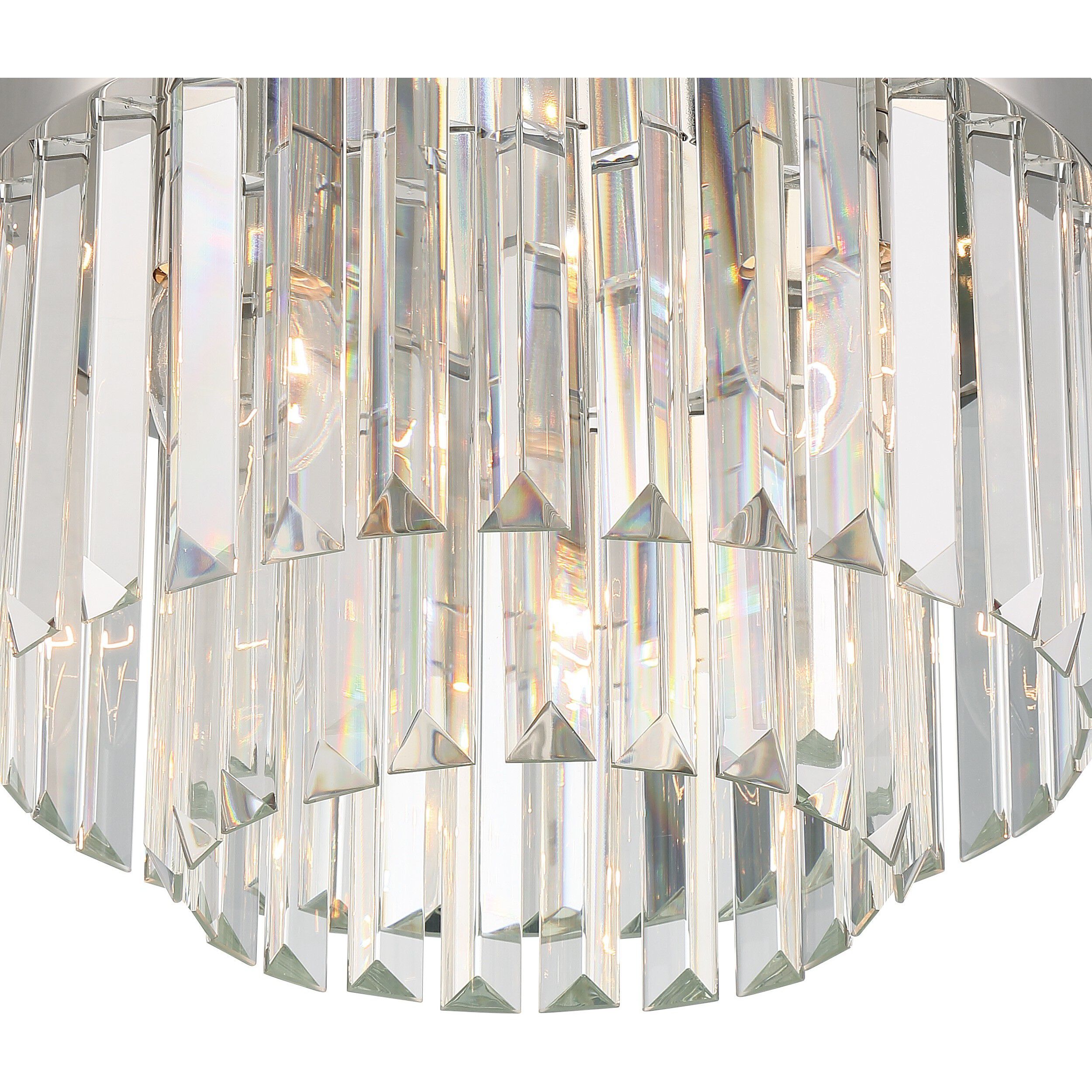 Hayes 4 Light 16 inch Polished Nickel Flush Ceiling Light