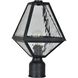 Glacier 1 Light 15.5 inch Black Charcoal Outdoor Post in Water