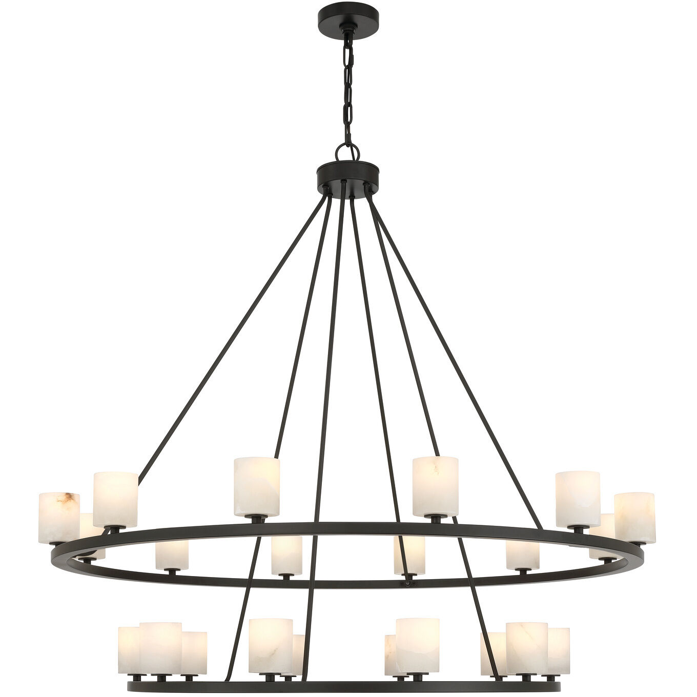 Aragon 22 Light 46.75 inch Matte Black Chandelier Ceiling Light
