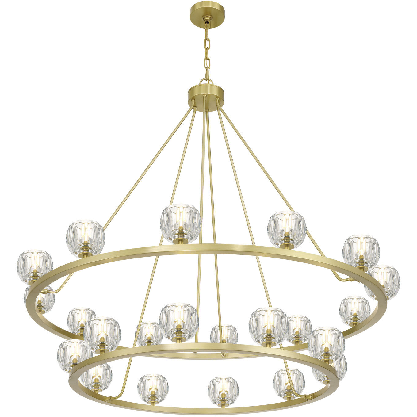 Aragon 22 Light 48 inch Soft Brass Chandelier Ceiling Light