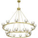 Aragon 22 Light 48 inch Soft Brass Chandelier Ceiling Light
