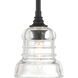 Gregory 1 Light 5 inch Matte Black Semi Flush Ceiling Light