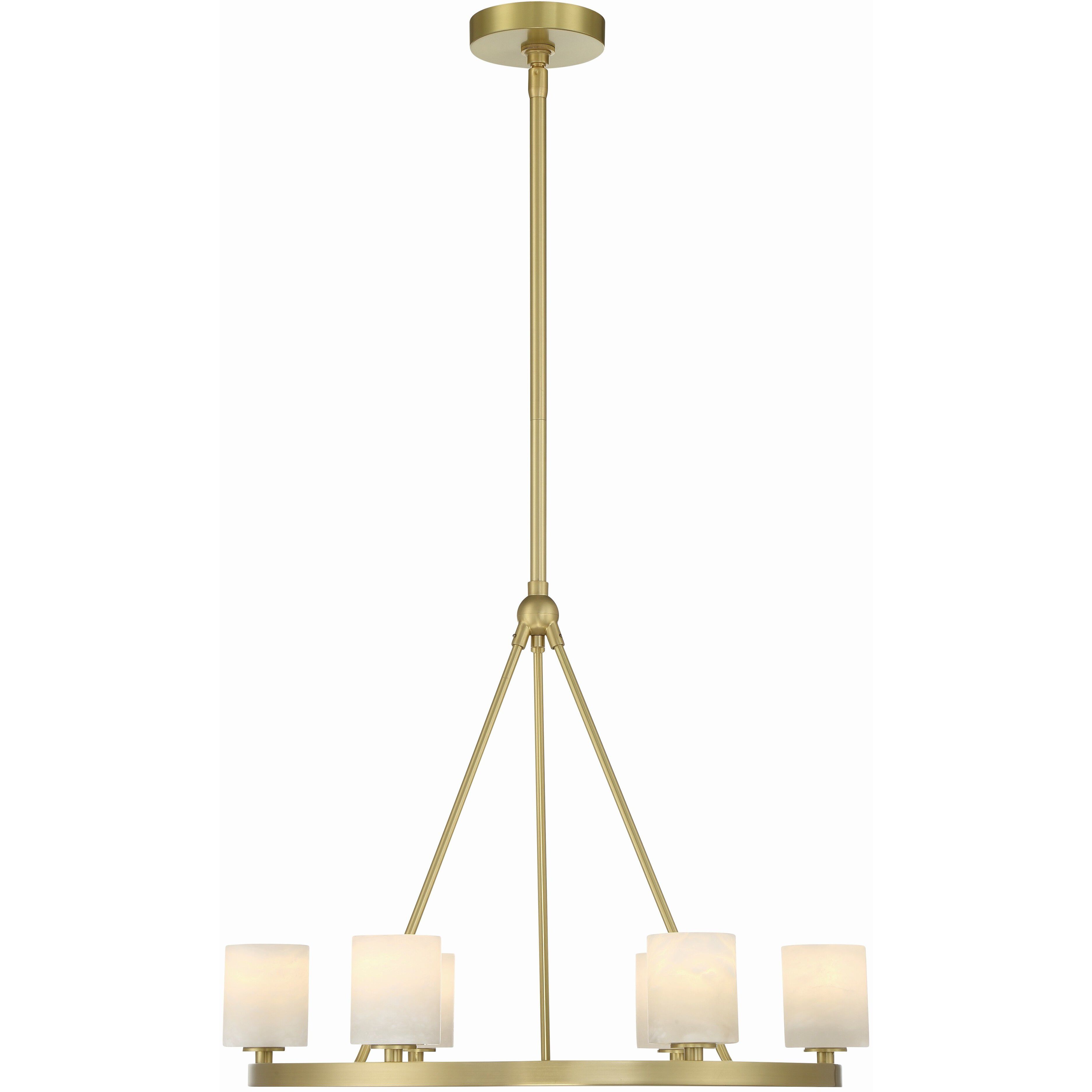 Aragon 6 Light 22.75 inch Soft Brass Chandelier Ceiling Light