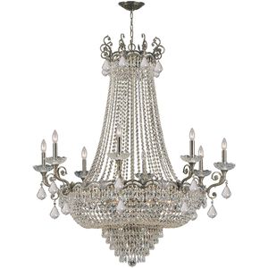 Majestic 20 Light 46 inch Historic Brass Chandelier Ceiling Light in Clear Spectra
