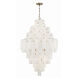 Addis 20 Light 31.5 inch Aged Brass Chandelier Ceiling Light in White