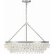 Calypso 6 Light 30 inch Polished Chrome Chandelier Ceiling Light