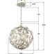 Marselle 4 Light 16.5 inch Antique Silver Mini Pendant Ceiling Light