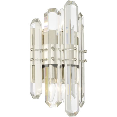 Bolton 2 Light 7.5 inch Polished Nickel Sconce Wall Light