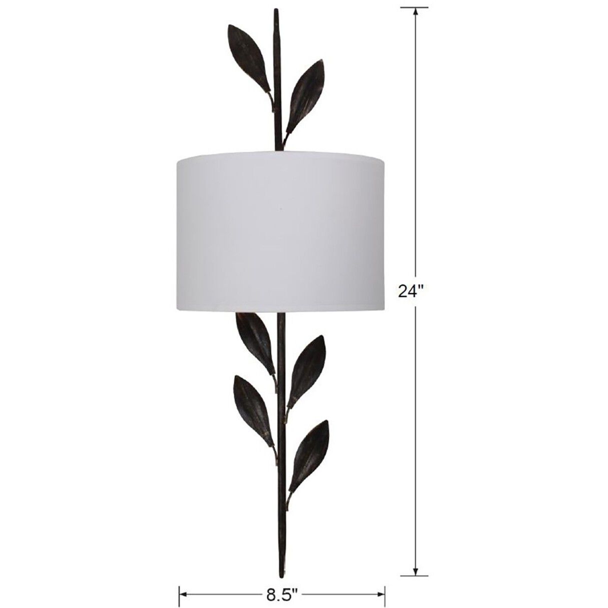 Broche Sconce Wall Light in English Bronze