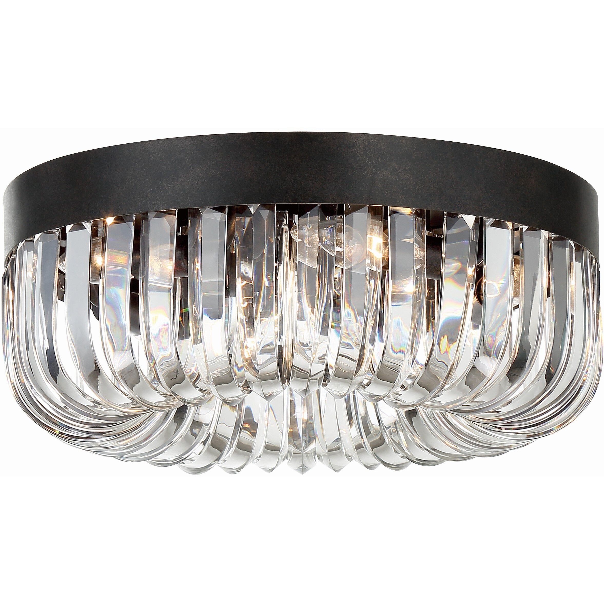 Alister 5 Light 15.25 inch Charcoal Bronze Flush Ceiling Light