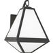 Glacier 2 Light 16.75 inch Black Charcoal Outdoor Sconce in White