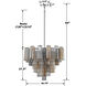 Addis 12 Light 26.75 inch Polished Chrome Chandelier Ceiling Light in Tronchi Glass Autumn