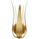 Broche Bath Sconce Wall Light in Antique Gold