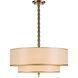 Luxo 5 Light 26 inch Antique Brass Chandelier Ceiling Light