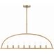 Abbott 8 Light 42 inch Vibrant Gold Chandelier Ceiling Light