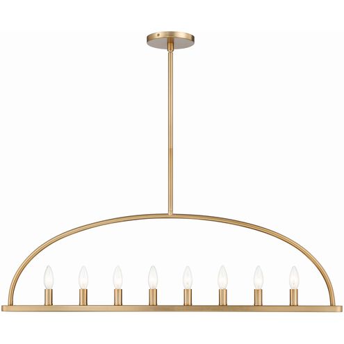 Abbott 8 Light 42 inch Vibrant Gold Chandelier Ceiling Light