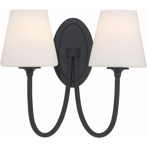 Juno 2 Light 15 inch Black Forged Wall Sconce Wall Light