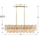 Addis 14 Light 51.75 inch Aged Brass Chandelier Ceiling Light in Tronchi Glass Amber