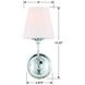 Sylvan Bath Sconce Wall Light in Polished Chrome