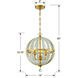 Roxy 3 Light 14 inch Antique Gold Mini Chandelier Ceiling Light