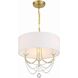 Delilah 3 Light 15.75 inch Aged Brass Mini Chandelier Ceiling Light