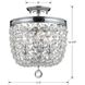 Archer 3 Light 11.5 inch Polished Chrome Semi Flush Ceiling Light in Clear Spectra