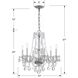 Traditional Crystal 6 Light 23 inch Polished Chrome Chandelier Ceiling Light
