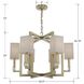 Dixon 6 Light 28.5 inch Aged Brass Chandelier Ceiling Light