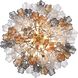 Addis 12 Light 26.75 inch Aged Brass Chandelier Ceiling Light in Tronchi Glass Autumn